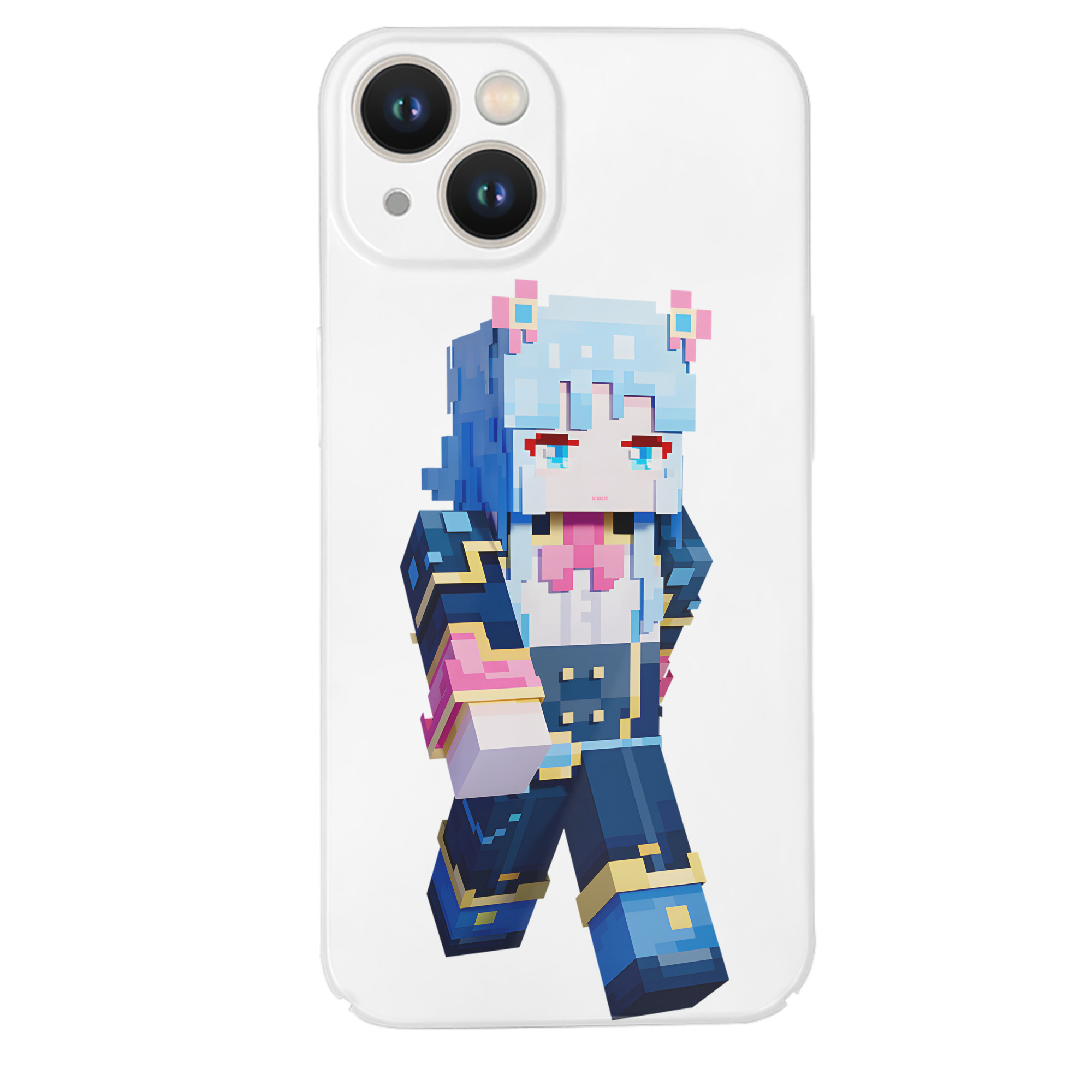 （画像用） マインクラフト ブロックの世界 Minecraft MC Block world 【iPhone 14シリーズ対応】ハードケース
